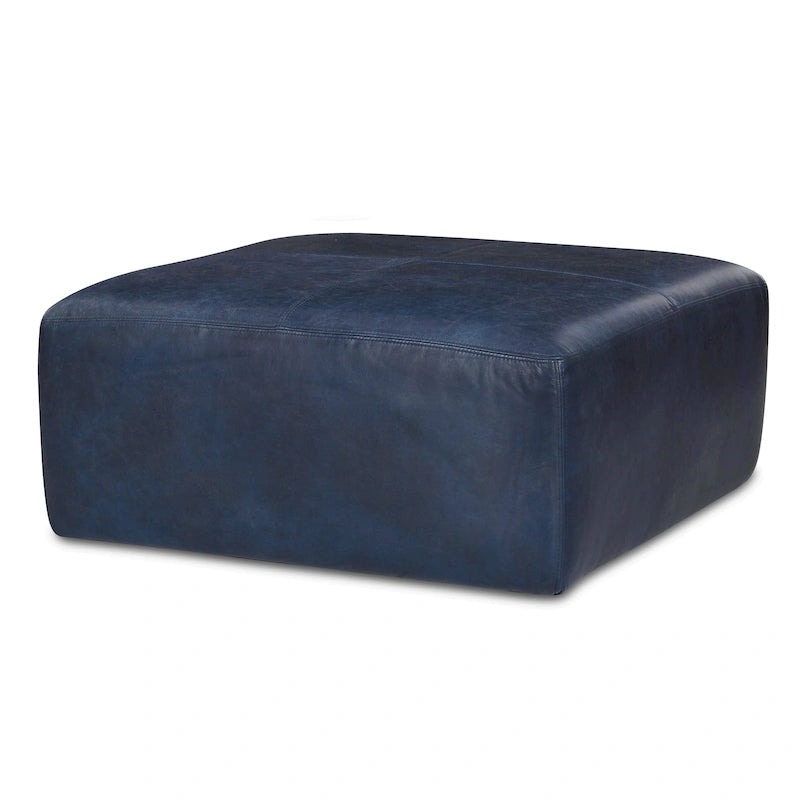 Poly & Bark Sequoia Ottoman - Full Grain Genuine Italian Leather