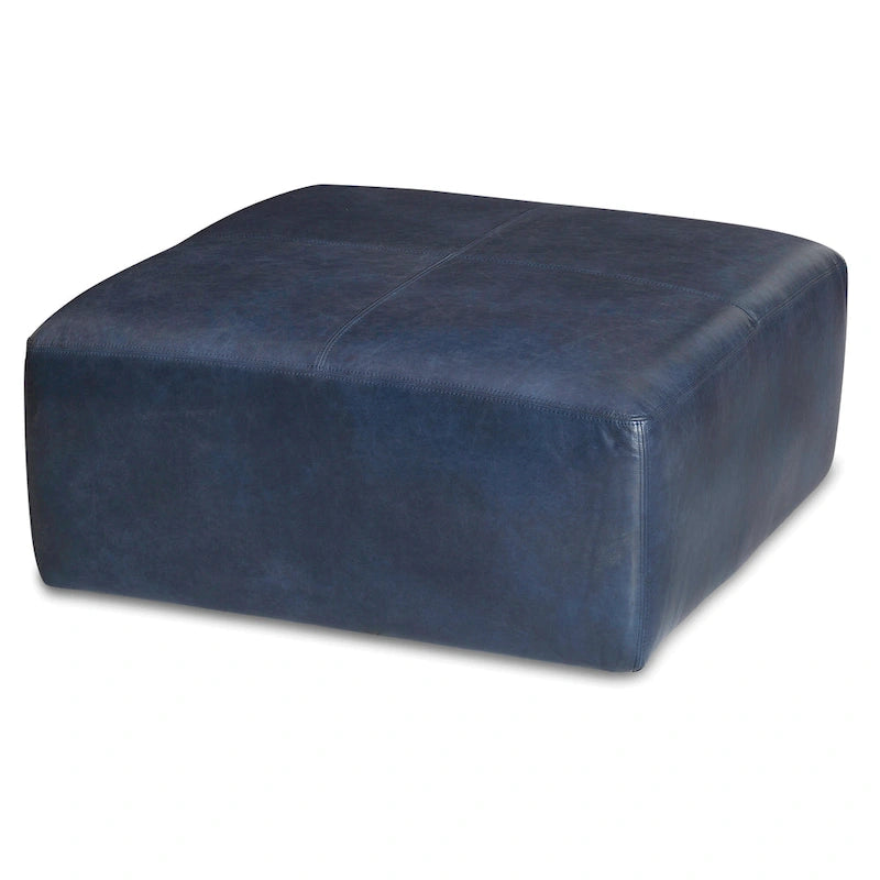 Poly & Bark Sequoia Ottoman - Full Grain Genuine Italian Leather