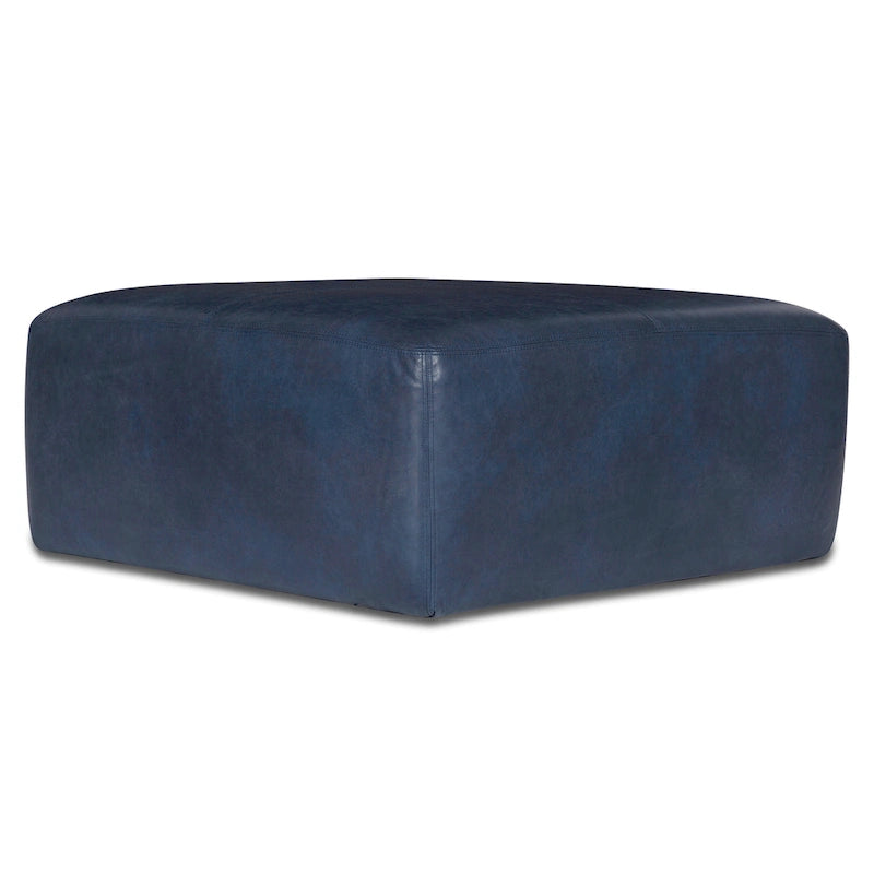 Poly & Bark Sequoia Ottoman - Full Grain Genuine Italian Leather