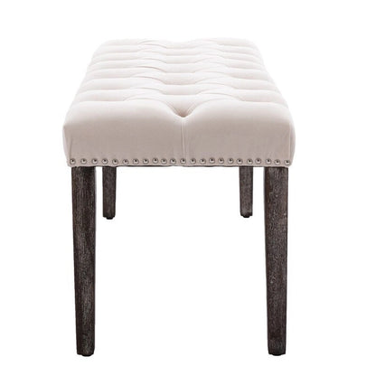 45.28 L Velvet Upholstered Tufted Bench Ottoman
