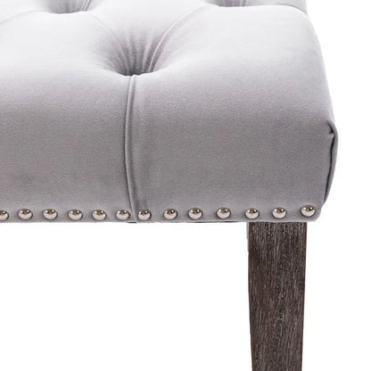 45.28 L Velvet Upholstered Tufted Bench Ottoman