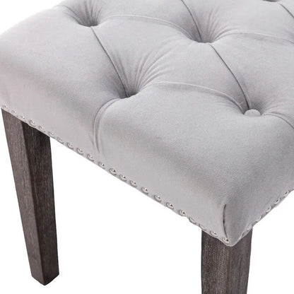 45.28 L Velvet Upholstered Tufted Bench Ottoman