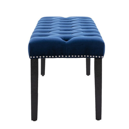 45.28 L Velvet Upholstered Tufted Bench Ottoman