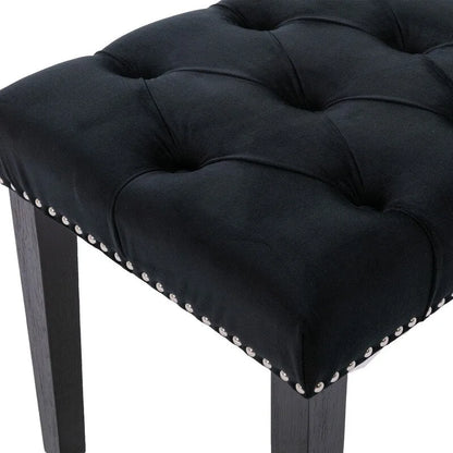 45.28 L Velvet Upholstered Tufted Bench Ottoman