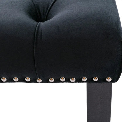 45.28 L Velvet Upholstered Tufted Bench Ottoman