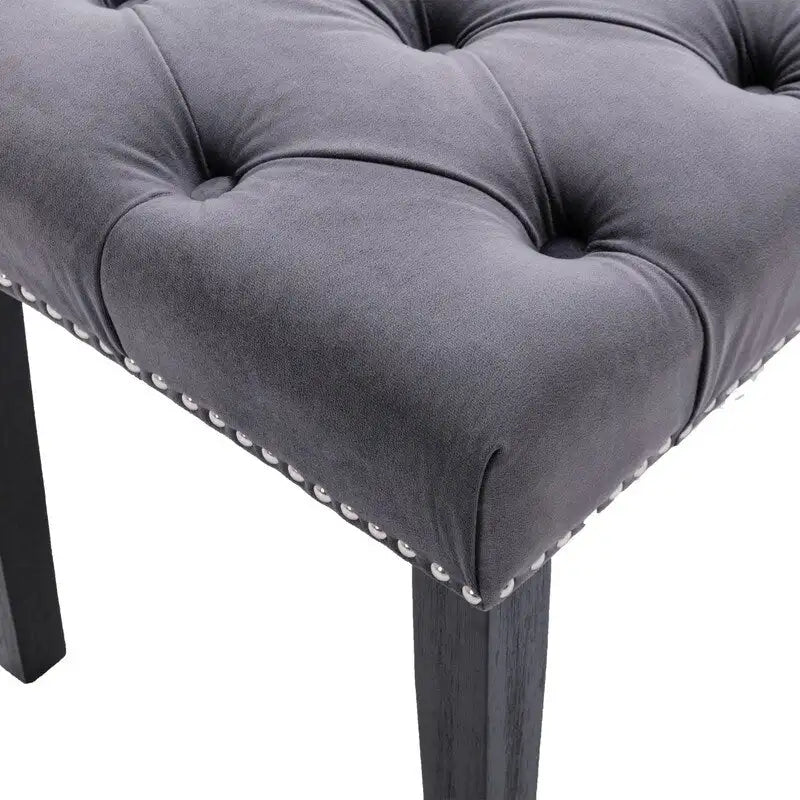 45.28 L Velvet Upholstered Tufted Bench Ottoman