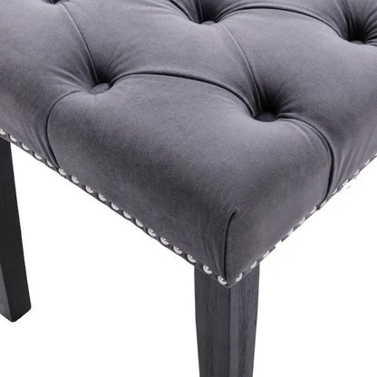 45.28 L Velvet Upholstered Tufted Bench Ottoman