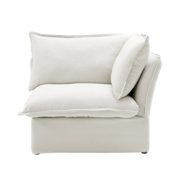 L Shape Modular Sectional Sofa 5 Seats with Chaise Ottoman