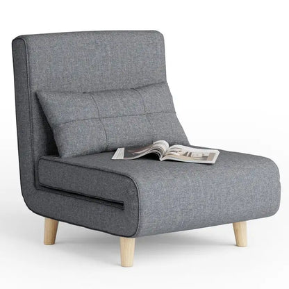 3 in 1 Convertible Upholstered Sofa Bed Sleeper Chair, Chaise Lounge Sofa, Folding Sleeper Chair, Recliner Chair with Pillow
