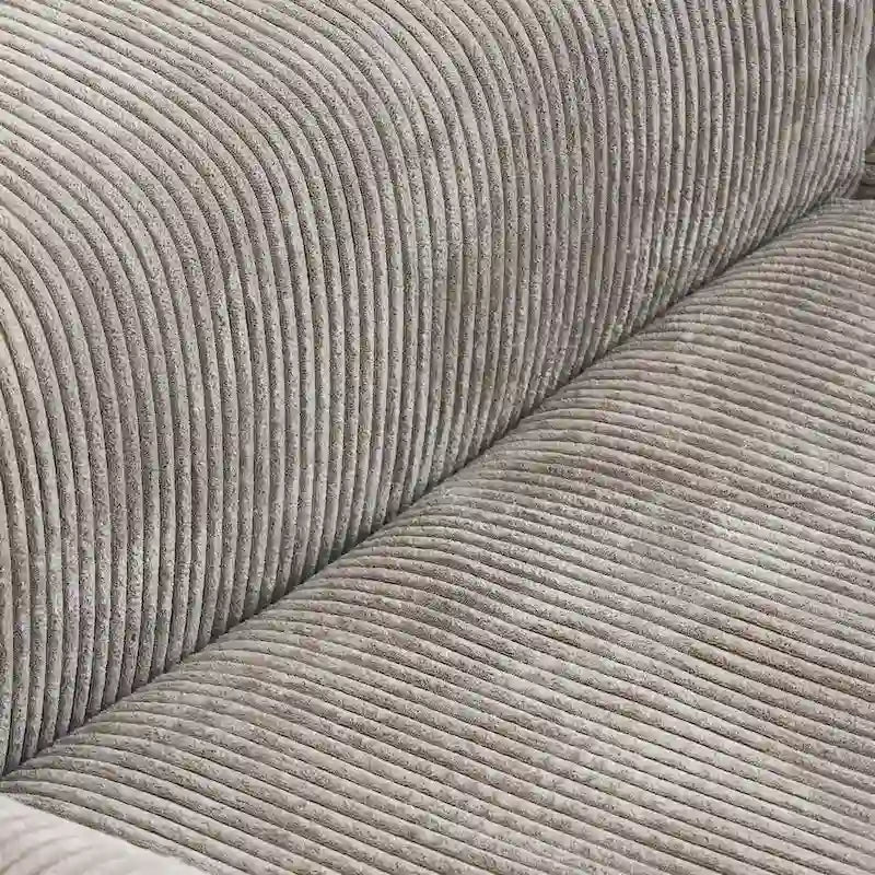 Large U-Shape Linen Reversible Modular Seating Component Sectional with 2 Ottoman