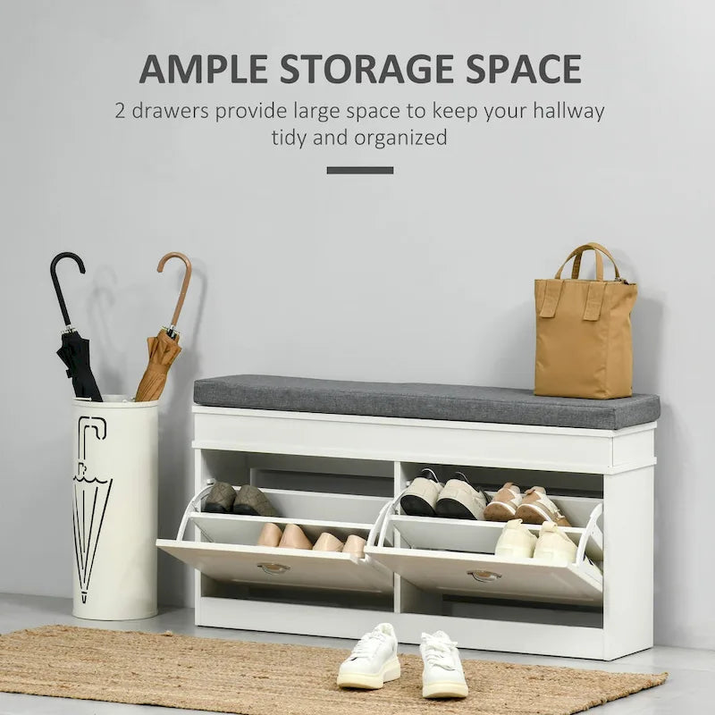 Modern Shoe Rack Bench for Entryway