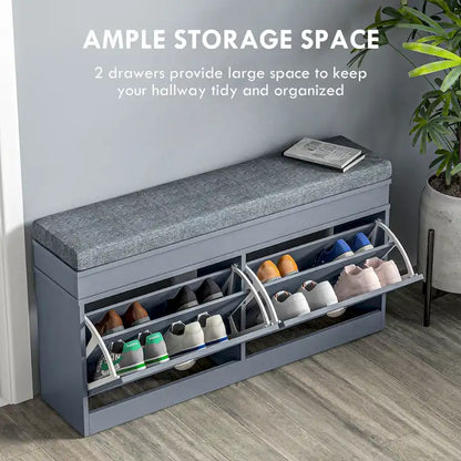 Modern Shoe Rack Bench for Entryway