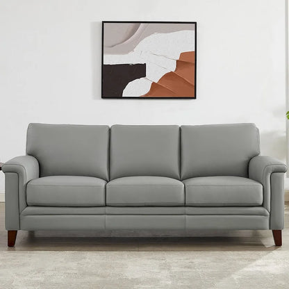 Hydeline Westcott Top Grain Leather Sofa and Chair Set with Memory Foam and Springs