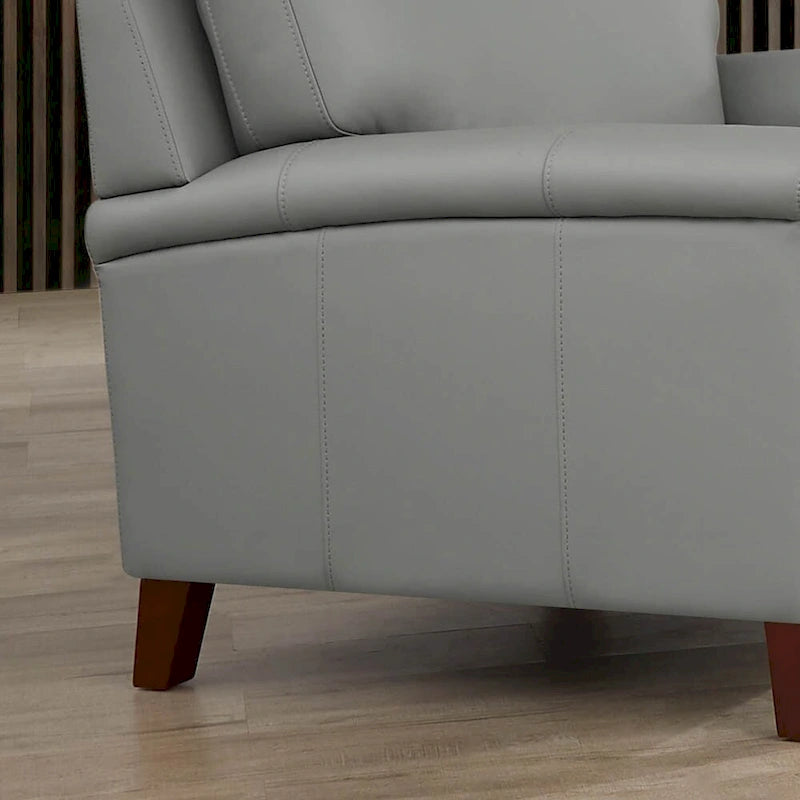 Hydeline Westcott Top Grain Leather Sofa and Chair Set with Memory Foam and Springs