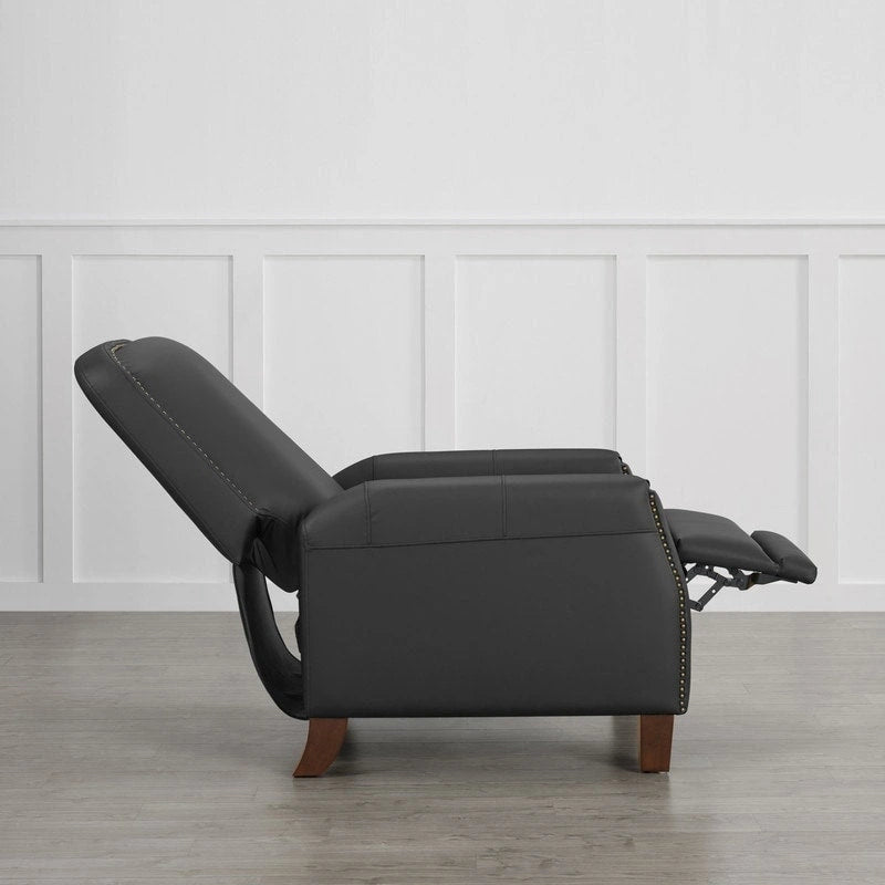 Elias Push Back Recliner for Adults Faux Leather Chair for Living Room