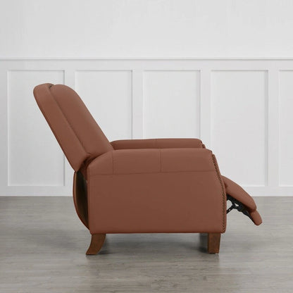 Elias Push Back Recliner for Adults Faux Leather Chair for Living Room