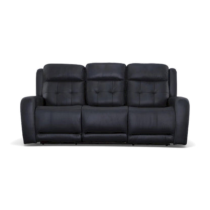 Grant 87  Leather Power Reclining Sofa with Power Headrests by Flexsteel