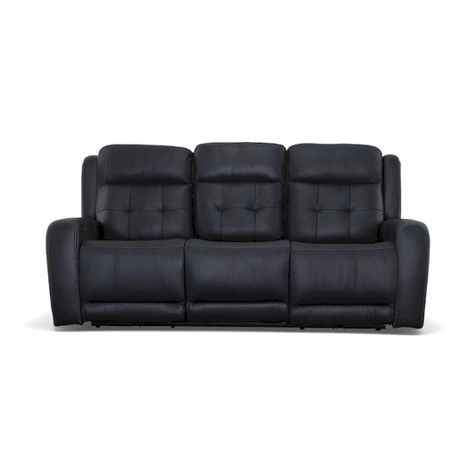Grant 87  Leather Power Reclining Sofa with Power Headrests by Flexsteel