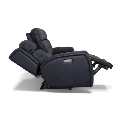 Grant 87  Leather Power Reclining Sofa with Power Headrests by Flexsteel