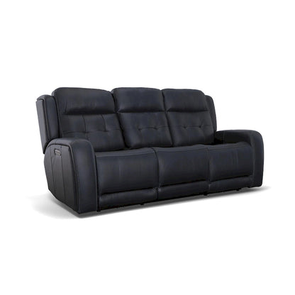 Grant 87  Leather Power Reclining Sofa with Power Headrests by Flexsteel