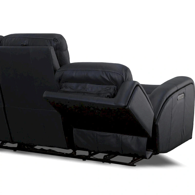 Grant 87  Leather Power Reclining Sofa with Power Headrests by Flexsteel