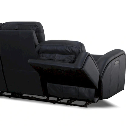 Grant 87  Leather Power Reclining Sofa with Power Headrests by Flexsteel