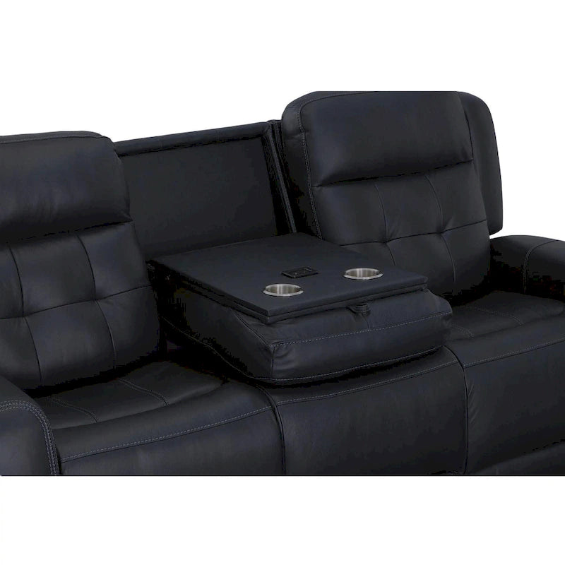 Grant 87  Leather Power Reclining Sofa with Power Headrests by Flexsteel
