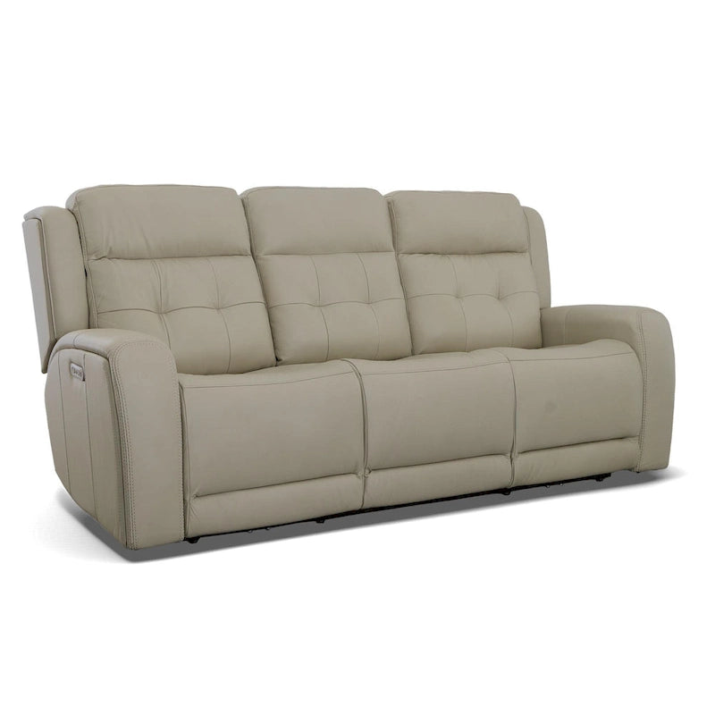Grant 87  Leather Power Reclining Sofa with Power Headrests by Flexsteel
