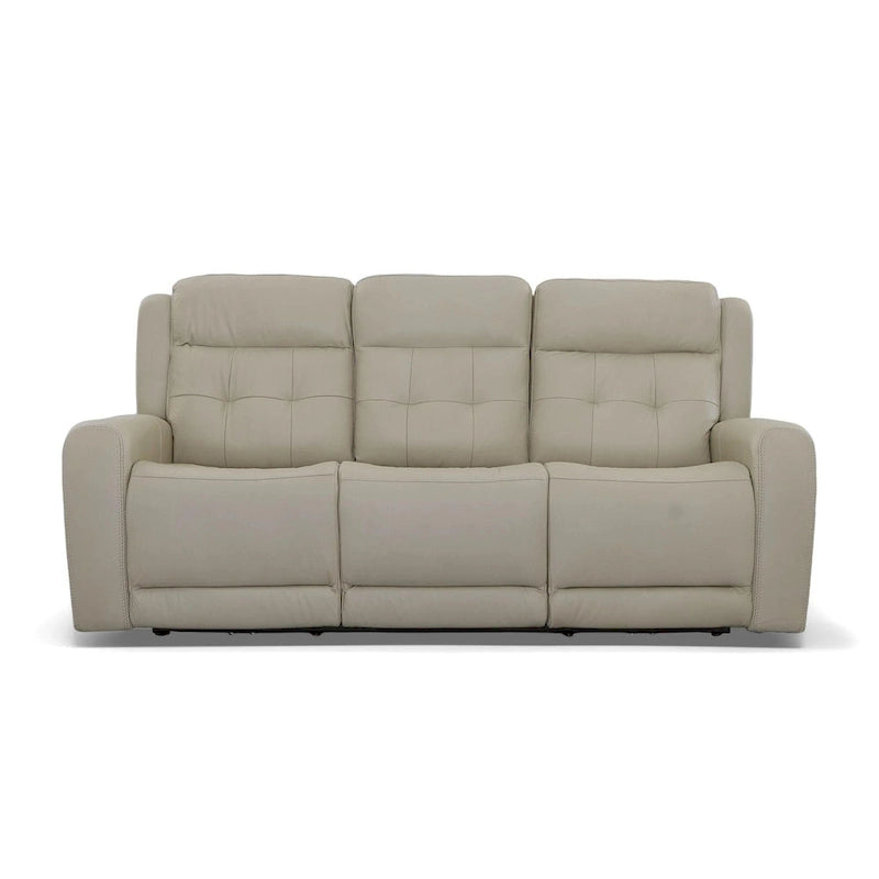 Grant 87  Leather Power Reclining Sofa with Power Headrests by Flexsteel