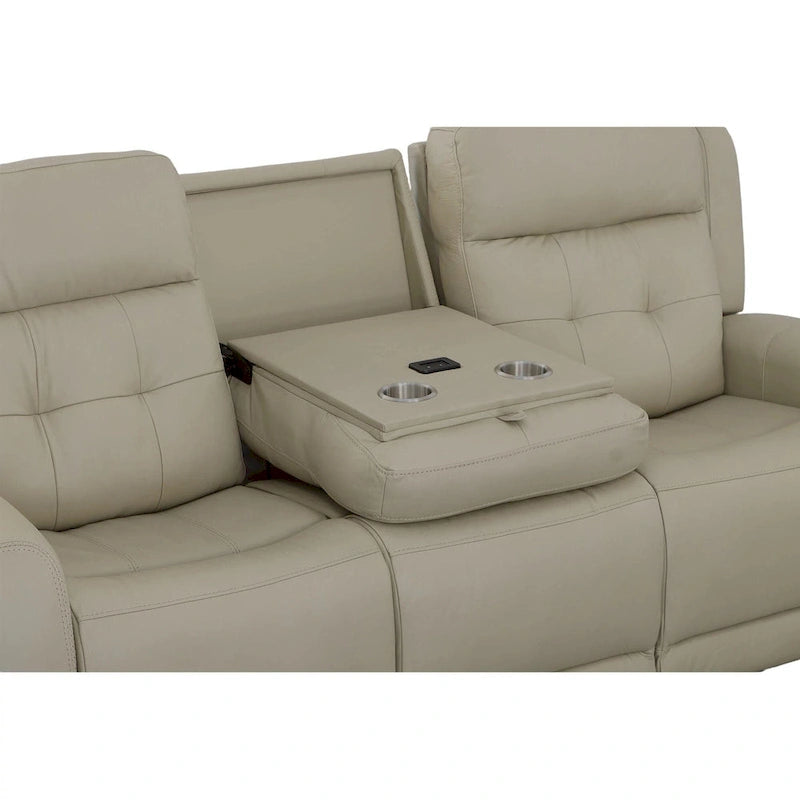 Grant 87  Leather Power Reclining Sofa with Power Headrests by Flexsteel