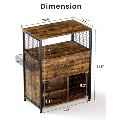 Storage Cabinet with Cricut Machines, Crafting Cabinet with Drawer & 25 Vinyl Roll Holder, Craft Table Desk Workstation for Room