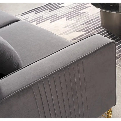 Modern Velvet Upholstered Living Room Sofa