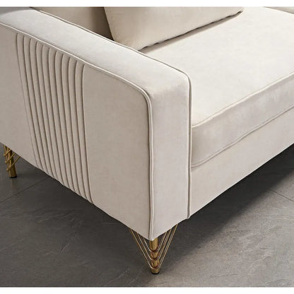 Modern Velvet Upholstered Living Room Sofa