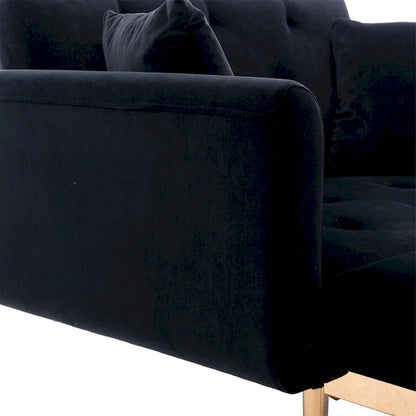 Chaise lounge chair/accent chair,Curved edges, padded with thick foam and upholstered with high-quality fabric