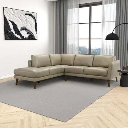 Bloom Living Room Corner Genuine Leather Sectional Sofa