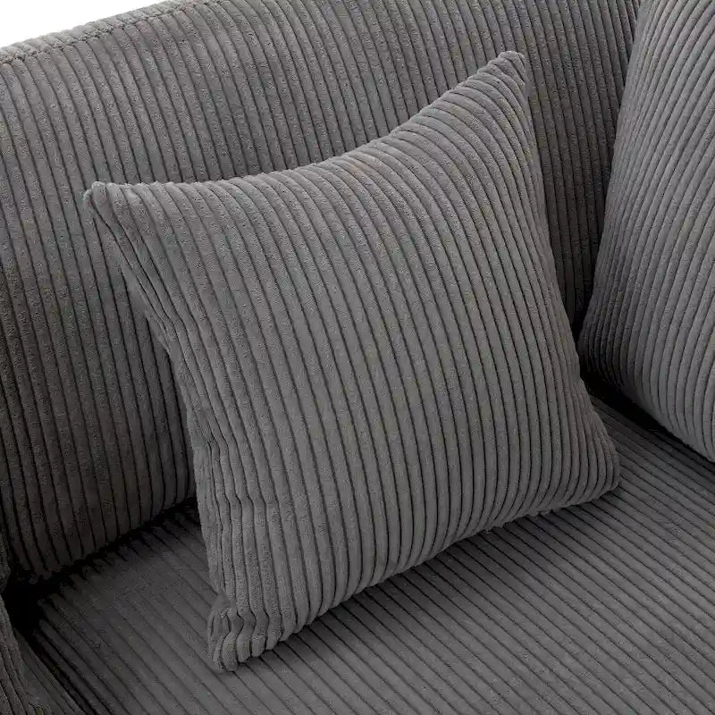 3 Seater Sofa with Removable Back Cushions and 5 Pillows