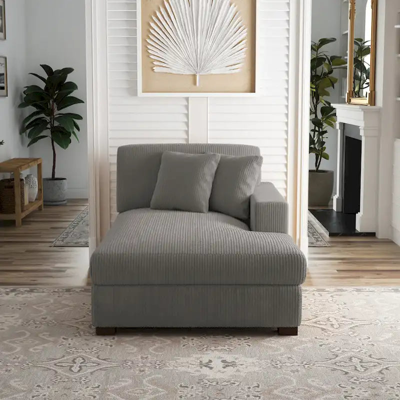 Modern Modular Sectional Sofa Corduroy Chaise Lounges