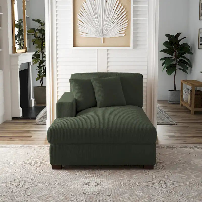 Modern Modular Sectional Sofa Corduroy Chaise Lounges