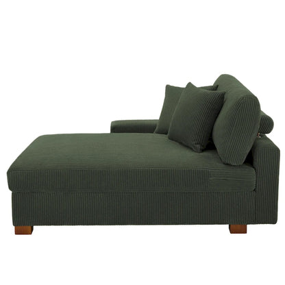 Modern Modular Sectional Sofa Corduroy Chaise Lounges
