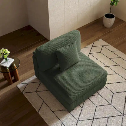 Modern Modular Sectional Sofa Corduroy Chaise Lounges