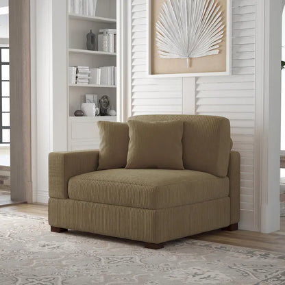 Modern Modular Sectional Sofa Corduroy Chaise Lounges