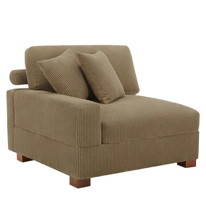 Modern Modular Sectional Sofa Corduroy Chaise Lounges
