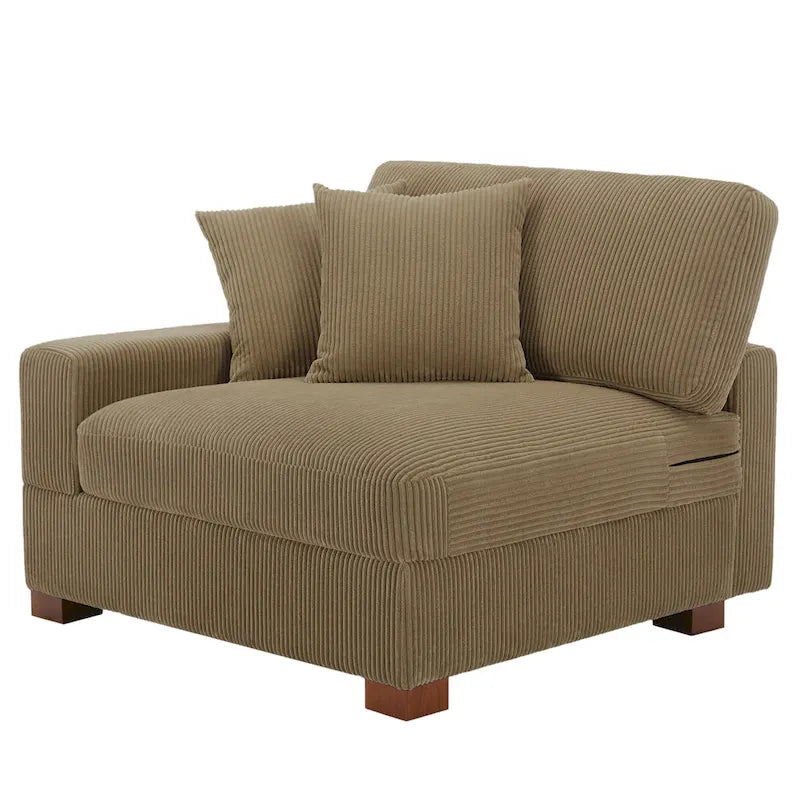Modern Modular Sectional Sofa Corduroy Chaise Lounges