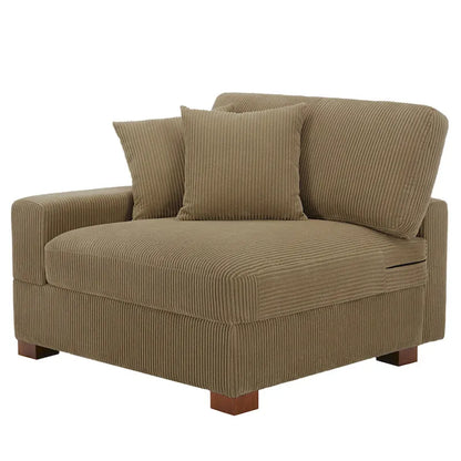 Modern Modular Sectional Sofa Corduroy Chaise Lounges