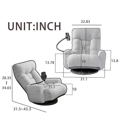 Reclining Ergonomic Swiveling Floor Game Chair