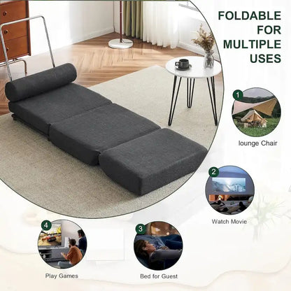 Single Sofa Chair Foldable Single Sofa Bed with Pillow,Portable Foldable Sofa Bed,Leisure Sofa Chair,Easy to Store