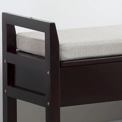 Espresso Storage Shoe Bench