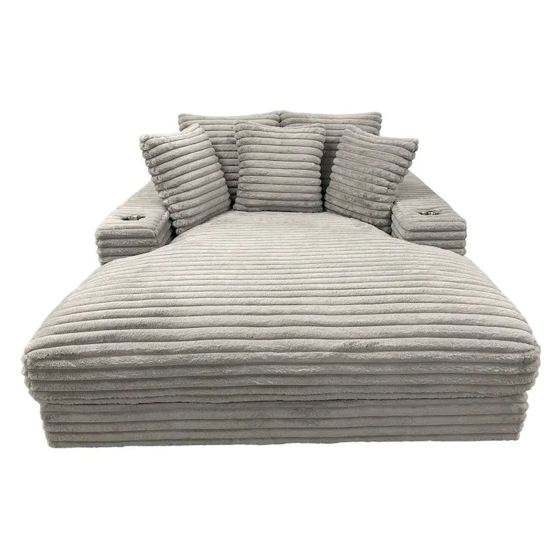 Cocoon Oversized Cuddler Chaise with Cupholder and USBs