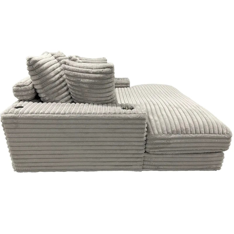 Cocoon Oversized Cuddler Chaise with Cupholder and USBs