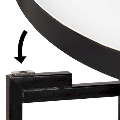 Kate and Laurel Celia Round Metal Tray/ Foldable Accent Table - 14x14x25.75